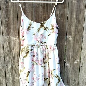 J.O.A. Floral Dress in Pink and Green
